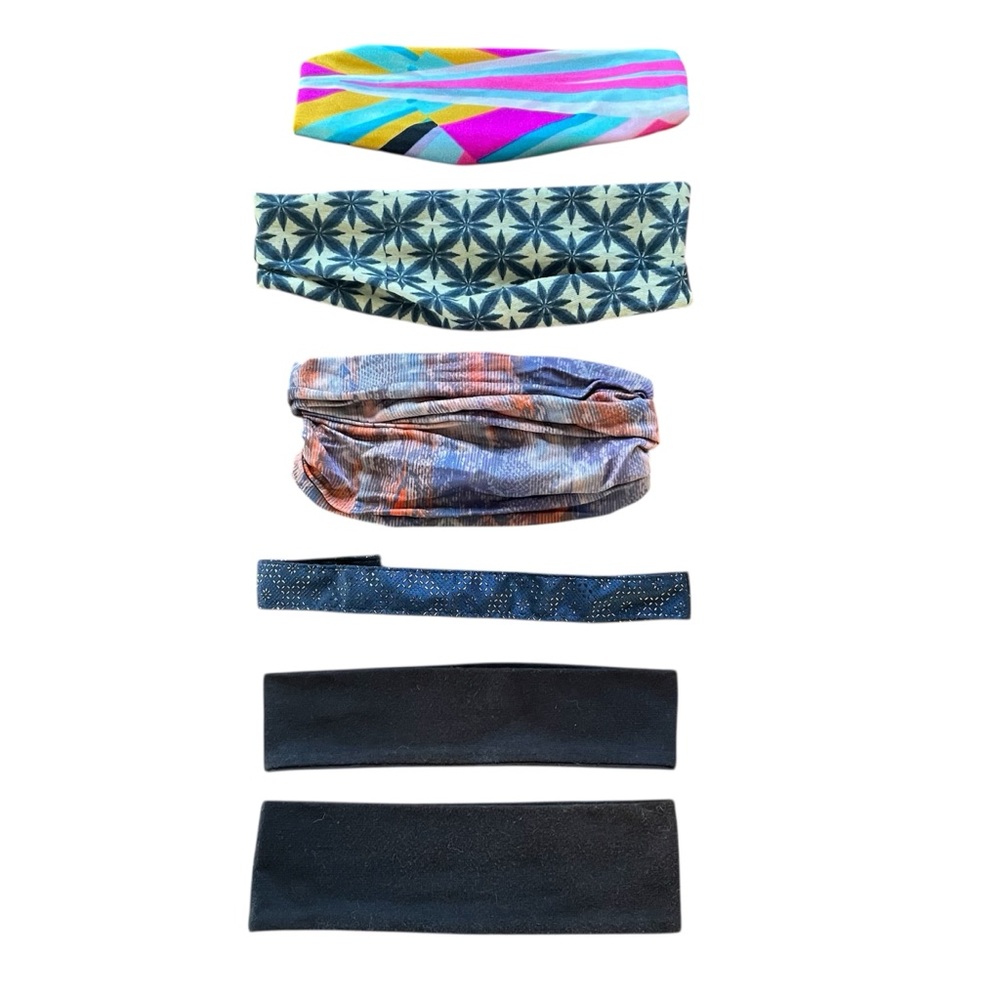 Assorted Multicolored Stretchy Headband Bundle Lot of 6